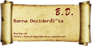 Barna Dezideráta névjegykártya